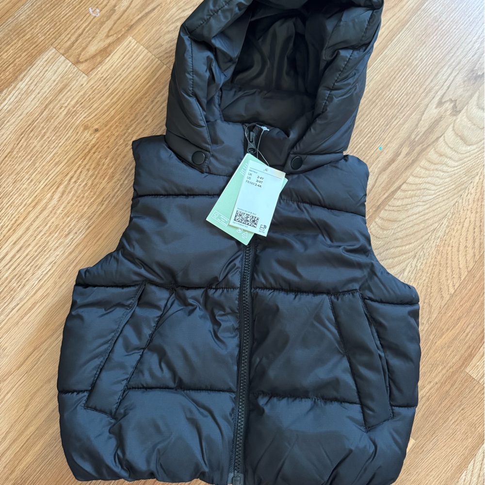 Kids Black Puffer Jacket